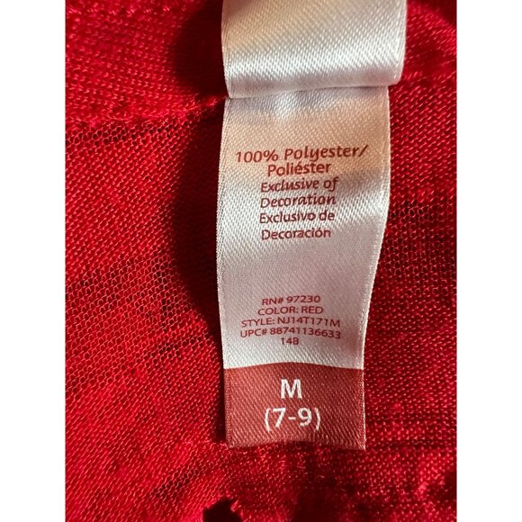 No boundaries red cardigan Tie front Heart lightweight Romantic Y2K - Picture 9 of 10